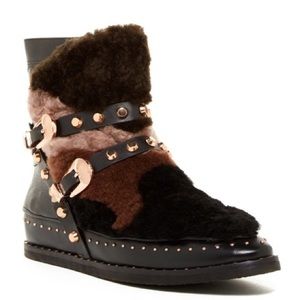 Ivy Kirzhner Antarctic Black Leather Shearling